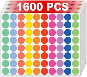 1600 Pcs 3/4" Garage Sale Price Stickers Sheets for Office Classroom Student - Picture 1 of 3