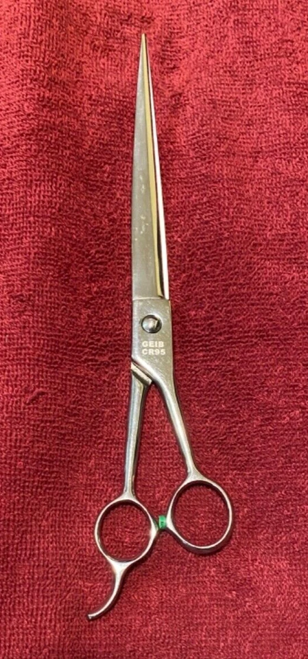 Geib crocodile cr95 butter cup 9” Dog grooming Scissors curved - Image 1 of 4