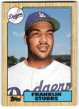 1987 Topps Baseball Cards Franklin Stubbs Los Angeles Dodgers #292