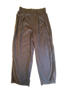 Madewell Wide Leg Crop Pant Petite 6P Baggy Pleated Trouser High Waist Blue Y2K - Picture 1 of 13