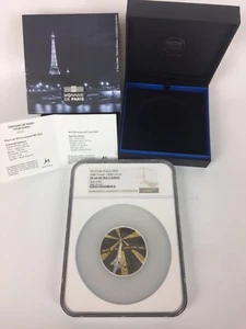 2019 France 5 oz Eiffel Tower 130th Ann Tresor de Paris Silver Proof Coin PF69 - Picture 1 of 4