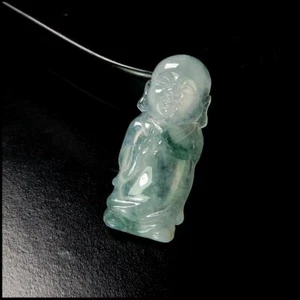 【KATHY JADE】 Icy Emerald Floral Jadeite Jade Pendant《GradeA》 - Picture 1 of 3