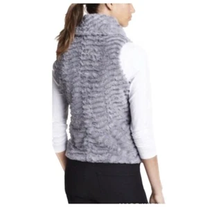Patagonia Women's Vest Jacket Medium Gray Faux Fur Fleece Zip Up Pockets - Picture 1 of 5