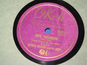 FRANKIE MASTERS & ORCHESTRA -UNTIL TOMMORROW-AURORA/OKEH6201 - Imagen 1 de 2
