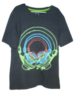 NWOT GAP KIDS BOYS GRAY HEADPHONES SHORT SLEEVE SHIRT SZ XL 12 NOT WORN! - Picture 1 of 3