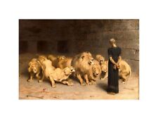Briton Riviere Daniel in the Lions' Den Giclee Canvas Print Various Sizes