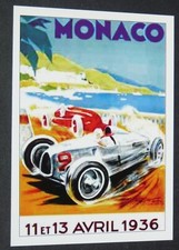 2007 SPORTING PROFILES CARD #7 1936 MOTOR RACING GRAND PRIX MONACO GEO HAM