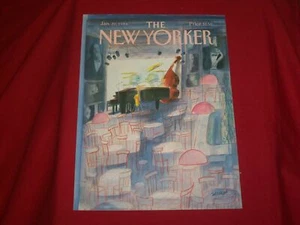 1986 JANUARY 20 NEW YORKER MAGAZINE FRONT COVER ONLY - GREAT ART FOR FRAMING - Picture 1 of 1