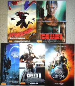 5 x Movie Posters-Double Sided - Spiderman, Tomb Raider, Creed II, & more - Picture 1 of 8