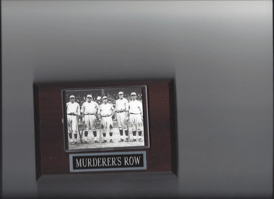 MURDERER'S ROW PLAQUE BASEBALL NEW YORK YANKEES NY MLB BABE RUTH - Image 1 of 1