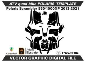Polaris Scrambler 850 1000 XP 2013-2023 template Vector format AI CDR EPS A81 - Picture 1 of 1