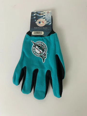 MLB Marlins Florida Utility Gloves Adult Non Slip Work Cover