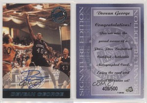 1999 Press Pass SE Auto Blue /500 Devean George Rookie Auto RC