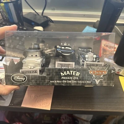 Pixar Cars Disney Store TOON Mater Private Eye Die Cast Cars Rare Set - Image 1 of 4