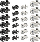 120 Sets Sew-On Snap Buttons Metal Snaps Fasteners Press Studs Buttons for Sewin