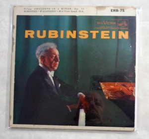 Artur Rubinstein: Grieg Concerto In A Minor 1957 RCA ERB-75 EP Two 7" 45 RPM EX - Imagen 1 de 19