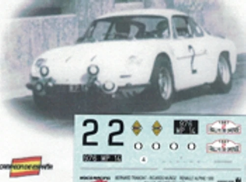 decal ALPINE RENAULT 1300 RALLYE ORENSE 1967   Koco Racing DE024 - Immagine 1 di 1