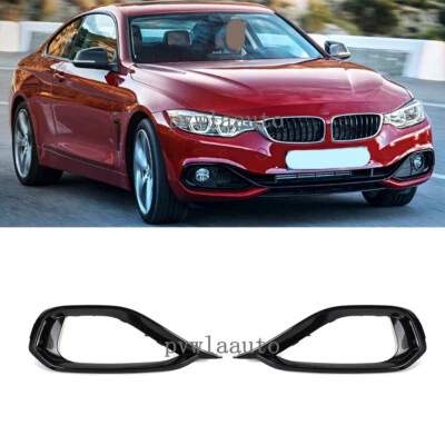 Para BMW Serie 4 428i xDrive F32 F33 2014-2017 Faro antiniebla Rejilla Cubierta de moldura Foto 1 de 4