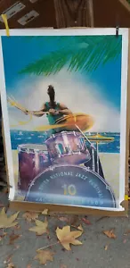 PÓSTER DE FESTIVAL DE JAZZ MUSICAL JACKSONVILLE 1989 VINTAGE 22" X 30" - Imagen 1 de 12