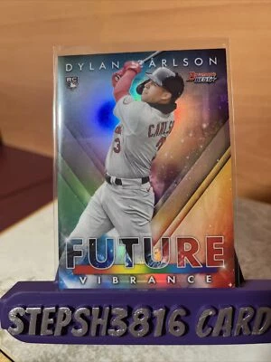 2021 Bowmans Best DYLAN CARLSON Future Vibrance Rookie Card Insert Cardinals - Image 1 of 4