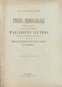 Gutachten Rechtsmedizin Francesco Cavazzi Cooperativa typografica Azzoguidi 1917 - Bild 1 von 1