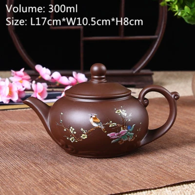 Tetera china de arcilla púrpura Yixing Zisha pintada a mano taza teteras kungfu olla nueva Foto 1 de 4