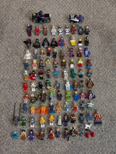 LEGO 91 Minifigures LOT Mini Figure Ninjago Marvel Harry Potter LOTR Minecraft - Picture 1 of 4
