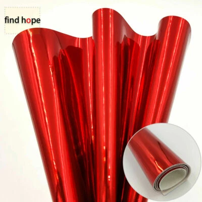 A5 Shiny Glossy Faux PU Leatherette Fabric Vinyl Mirror Bow Earring DIY Making - Image 1 of 4