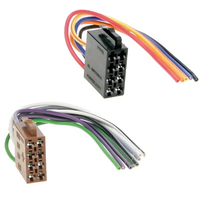 Universal ISO Autoradio Anschluss Buchse Stecker Set offene Enden Kabel Adapter - Bild 1 von 3