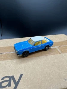 Majorette Ford Capri No 251 Blue with White Roof 1:60 Scale France RARE - Picture 1 of 12