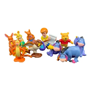 Disney Winnie The Pooh PVC Cake Toppers Figures Piglet Owl Christopher Robbins - Picture 1 of 3