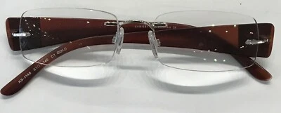 Like Silhouette Rimless Eyeglasses Hinge Shiny Gold / Brown Any Shape Read ME - Image 1 of 4