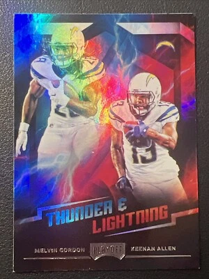 2018 Panini Playoff #6 Keenan Allen / Melvin Gordon Thunder & Lightning - Image 1 of 2