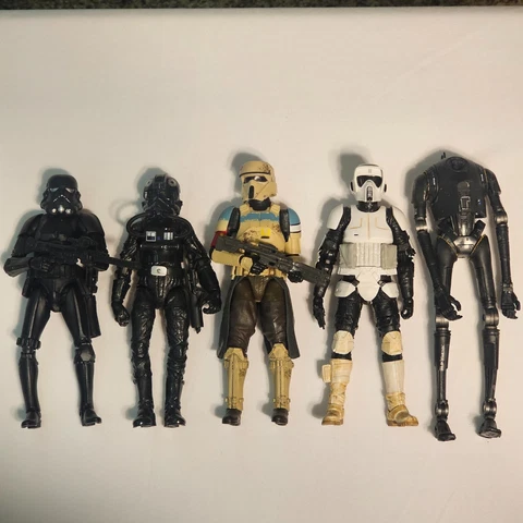 Star Wars Black Series Action Figure Lot Imperials Shore Trooper Scout TIE Cover