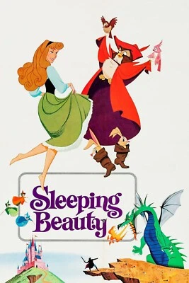 1959 Walt Disneys Sleeping Beauty Movie Poster Print Princess Aurora Phillip🍿