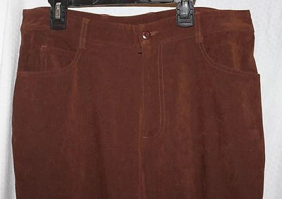 Pantalones marrones para mujer NTCO Nomadic Traders - talla 10 - 32" x 30" - forrados elásticos Foto 1 de 4