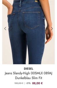 Jeans DIESEL Denim D-Blau Slandy High W28 / L30 - Bild 1 von 6