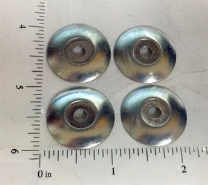 Set 4 Coprimozzi Structo Placcati per Assi 3/16" Parte Giocattolo STP-027A - Foto 1 di 3