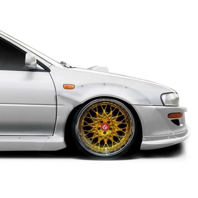 For Subaru Impreza 93-01 RBS Style Fiberglass Front Fender Flares Unpainted - Image 1 of 4