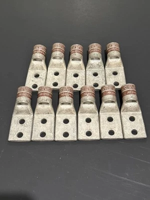 Burndy YA34L2TC38 Copper Compression Lug 1" X 3/8" HOLE, LOT 500 KCMIL Window - Image 1 of 2