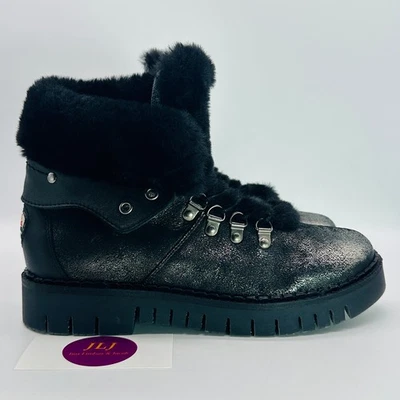 Pajar Women's Penny Faux Fur Pewter Metallic/Black Winter Snow Boots Size 6-6.5 - Image 1 of 4