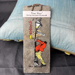 VIEUX CARRE 1800'S ROOFING SLATE HAND PAINTED WALL DECOR NEW ORLEANS BOURBON ST. - Picture 1 of 8