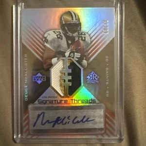 2004 Upper Deck Deuce McAllister Reflections /21 Signature Threads Patch Auto - Picture 1 of 2