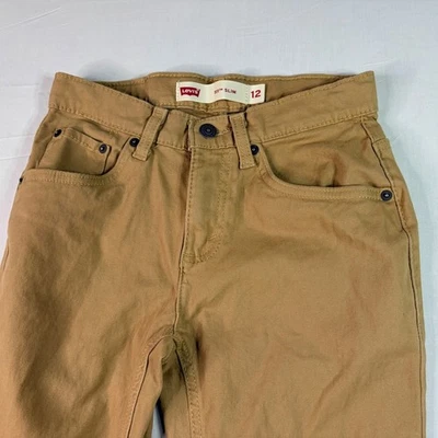Levi's 511 Slim Fit Boys Pants Size 12 Khaki Casual Everyday Comfort - Image 1 of 4