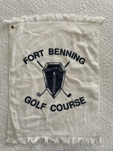 Vintage Fort Benning Kanone Golfplatz Handtuch GA Follow Me Emblem - Bild 1 von 7