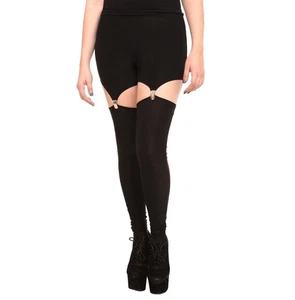 Hot Topic See You Monday Women's Intimates Boyshorts With Attached Leg Garters L - Picture 1 of 2