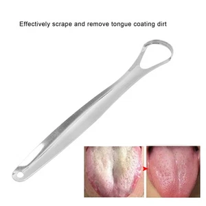 2pcs Adult Tongue Scraper Portable Reusable Stainless Steel Freshen Breath T BAK - Bild 1 von 22