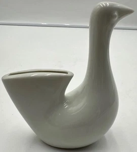 Japan OTAGARI WHITE PORCELAIN SWAN Appetizer PICKS Holder 5”H - Picture 1 of 4