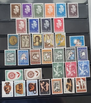 GREECE 1964, FULL YEAR SETS OF STAMPS, MNH, 35 STAMPS 7 COMPLETE SETS - Image 1 of 4