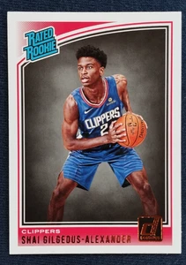 2018-19 Donruss Shai Gilgeous-Alexander #162 Rated Rookie RC - Bild 1 von 2